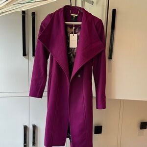 Ted Baker London Magenta Trench Coat
